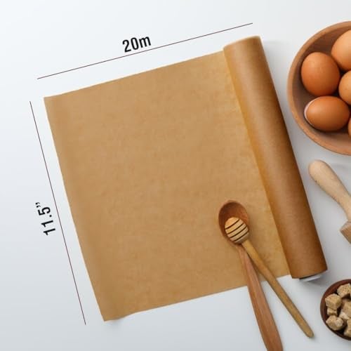 Beco Eco-Friendly Baking & Wrapping Paper, 11 inch x 20 Meter Roll, Pack of 1, 100% Bamboo Pulp & Chemical Free Parchment & Cooking Paper - Image 4