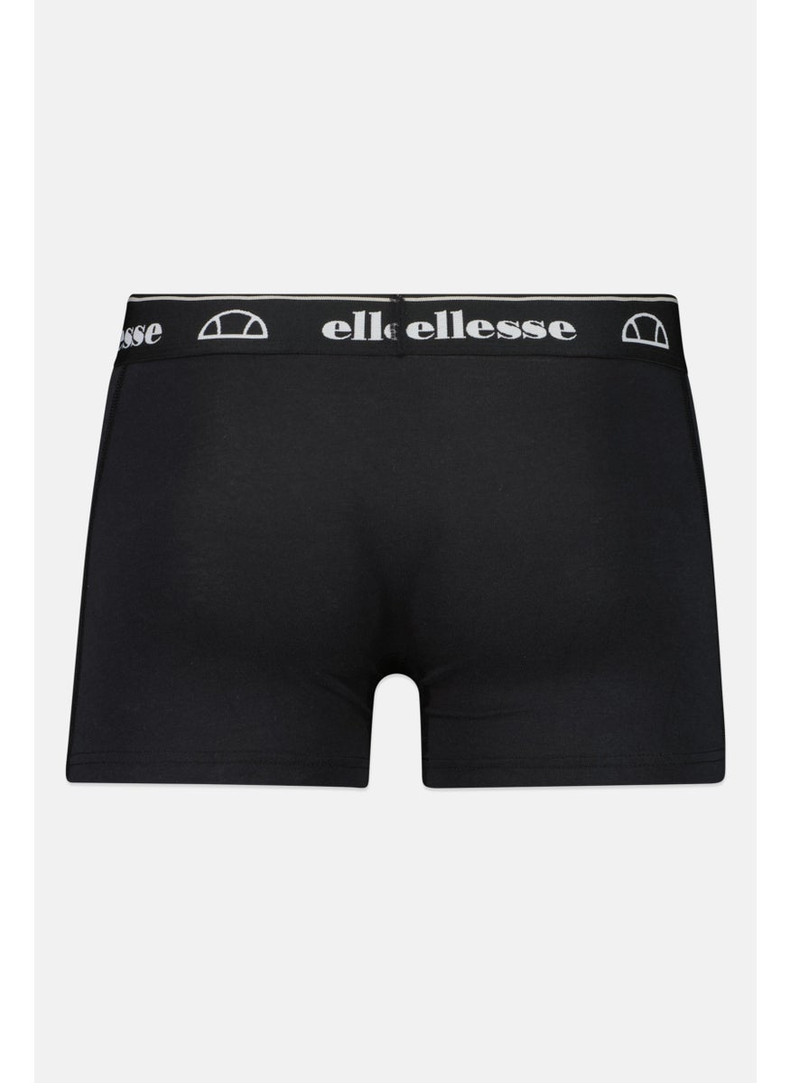 Ellesse Men 3 Pcs Brand Logo Pull On Hipster Boxer, Blue/Red/Black  - Image 4