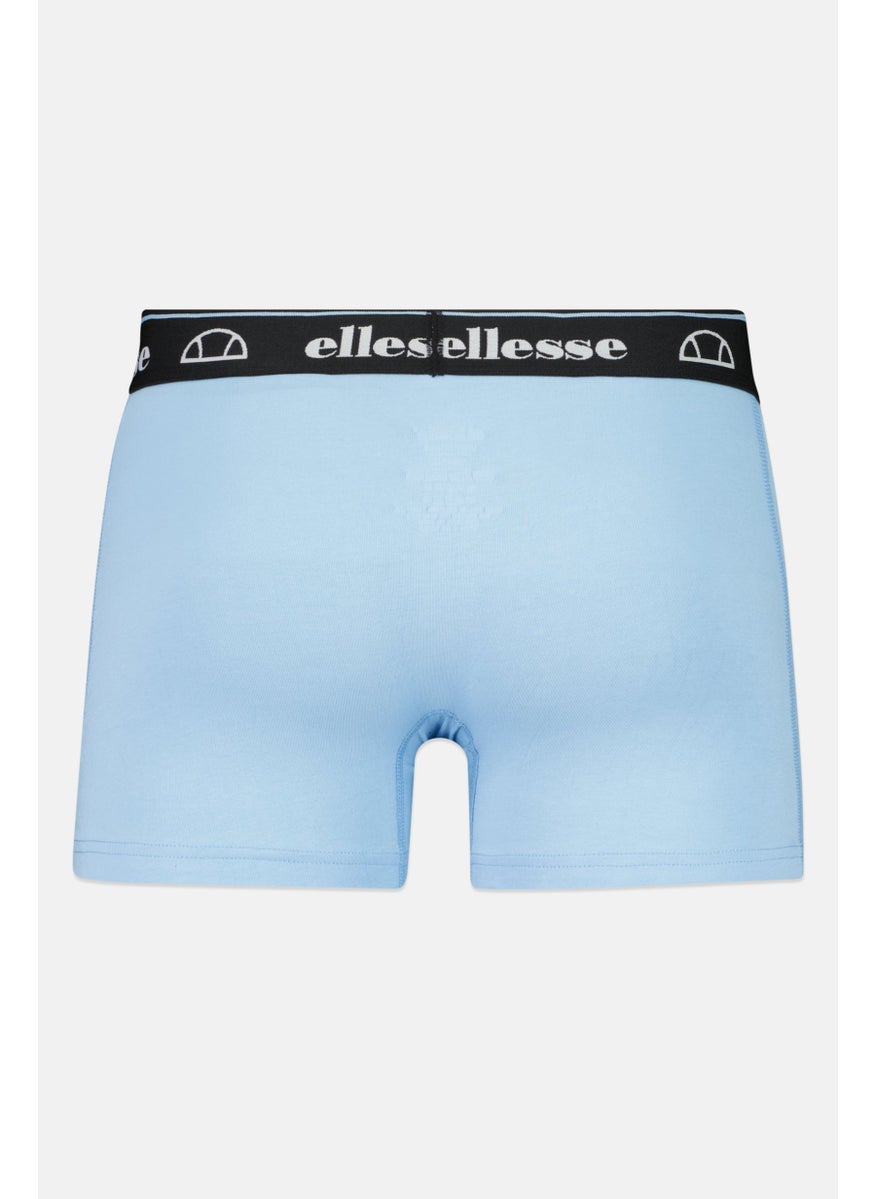 Ellesse Men 3 Pcs Brand Logo Pull On Hipster Boxer, Blue/Red/Black  - Image 2