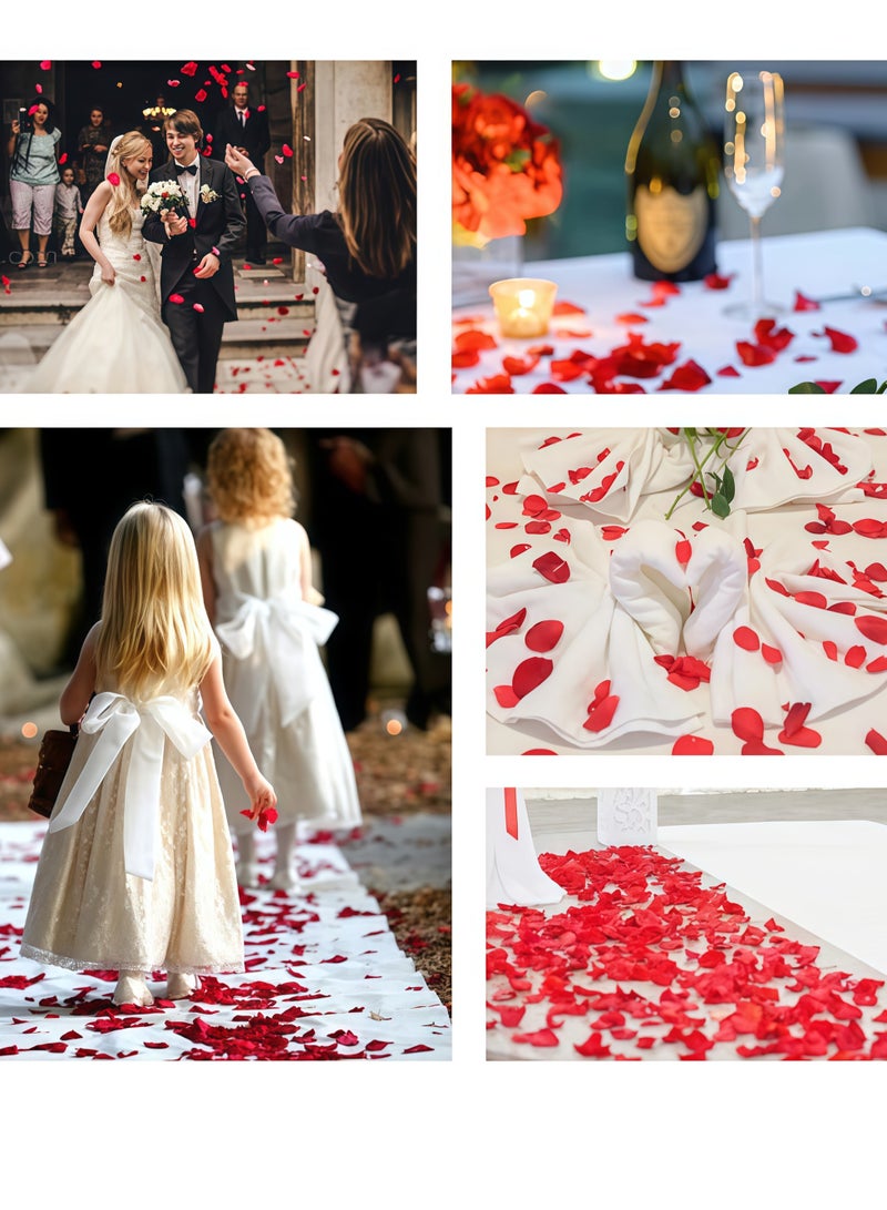 Lee Yon 2000-Piece Artificial Rose Petals, Dark Red, 5x5 cm Non-Woven Fabric for Weddings, Anniversaries, and Romantic Occasions - Image 4