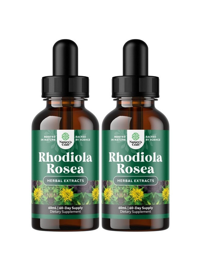 Natures Craft High Potency Rhodiola Rosea Tincture - Liquid Rhodiola Supplement for Stress Energy and Mood Support with 3% Salidrosides Rosea Extract - Vegan Non-GMO & Alcohol-Free (120 Servings) - Image 1