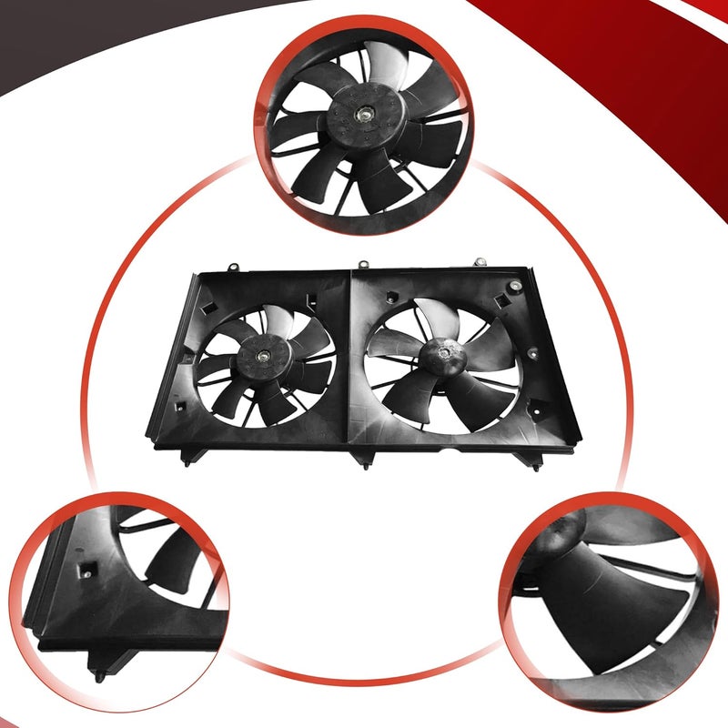 PartsFlow Radiator Cooling Fan Assembly for Honda Accord DX EX-L Sedan LX Special Edition 620-225 - Image 3
