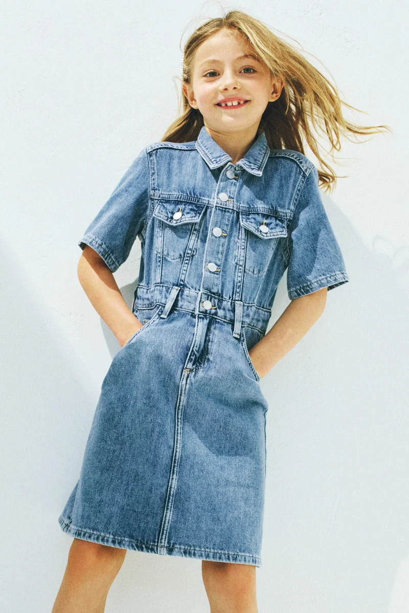 H&M Cotton denim dress