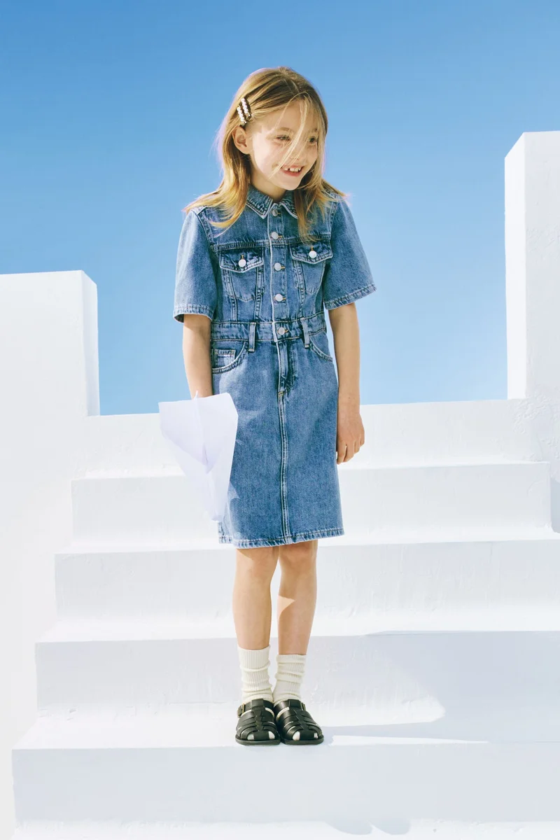 H&M Cotton denim dress