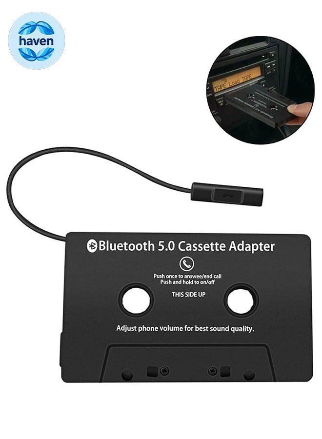 HAVEN BT Cassette Adapter, Car Audio Bluetooth Cassette Receiver, Wireless Tape Auxiliary Adapter, Smartphone Audio Converter, Wireless Bluetooth Hands-Free for Home/Car - Image 1
