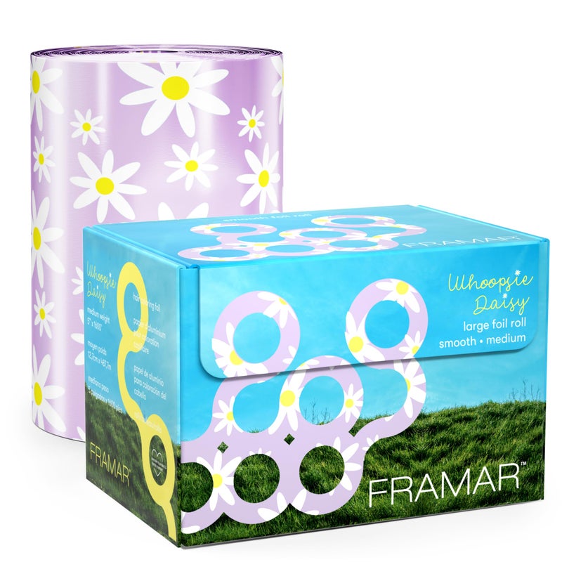 FRAMAR Large Daisy Hair Foil Hair Foils For Highlighting Long Hair Salon Foil For Hair Highlighting Salon Foils For Hair Highlighting Kit Salon Foils For Hair Stylist Smooth 1600 ft