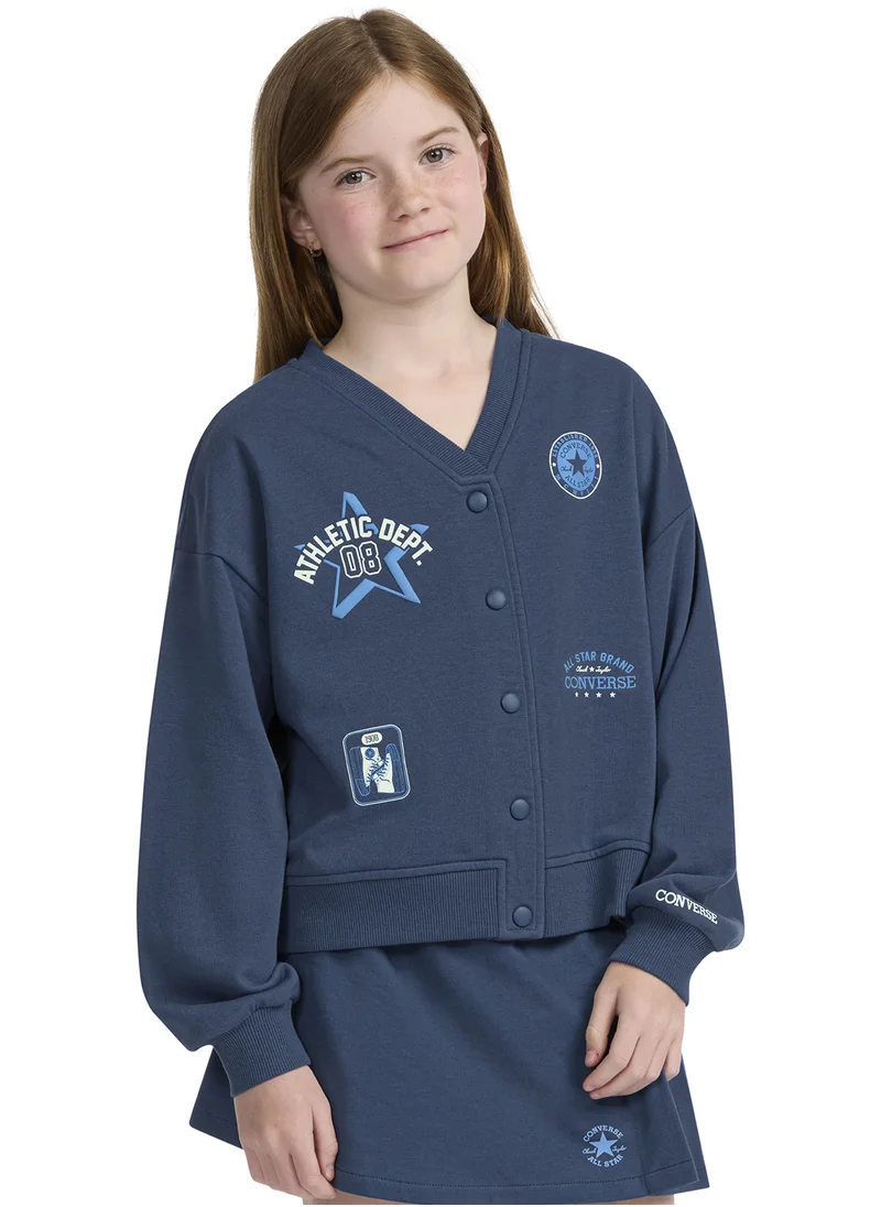 CONVERSE Youth Graphics Boxy Cardigan