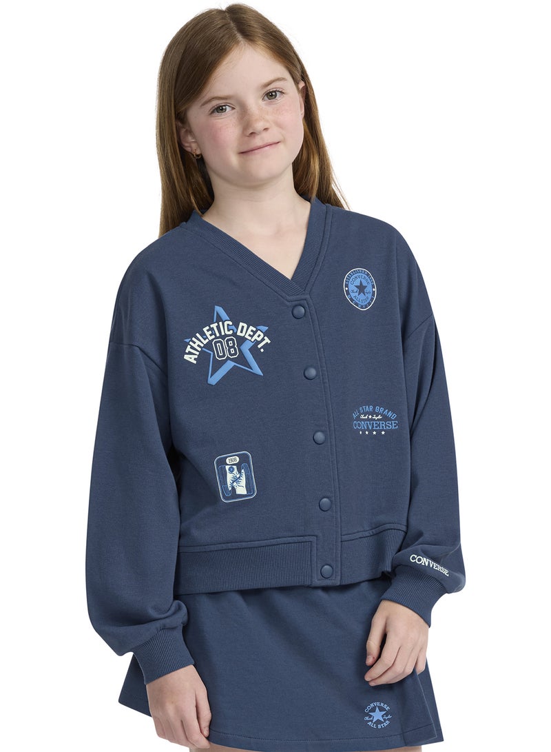 CONVERSE Youth Graphics Boxy Cardigan - Image 1
