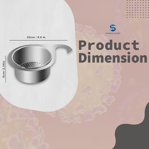 SHREESAMP Stainless Steel Sink Strainer Basket | Multipurpose Triangle Drainer for Effective Food Debris Filtration, Kitchen Sink Organization, and Improved Drainage, Ideal for Home Cooks - Image 3