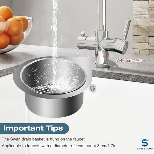 SHREESAMP Stainless Steel Sink Strainer Basket | Multipurpose Triangle Drainer for Effective Food Debris Filtration, Kitchen Sink Organization, and Improved Drainage, Ideal for Home Cooks - Image 5