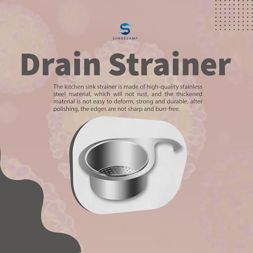 SHREESAMP Stainless Steel Sink Strainer Basket | Multipurpose Triangle Drainer for Effective Food Debris Filtration, Kitchen Sink Organization, and Improved Drainage, Ideal for Home Cooks - Image 2