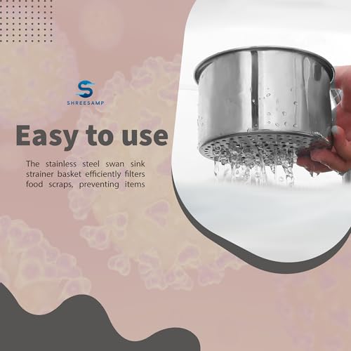 SHREESAMP Stainless Steel Sink Strainer Basket | Multipurpose Triangle Drainer for Effective Food Debris Filtration, Kitchen Sink Organization, and Improved Drainage, Ideal for Home Cooks - Image 4