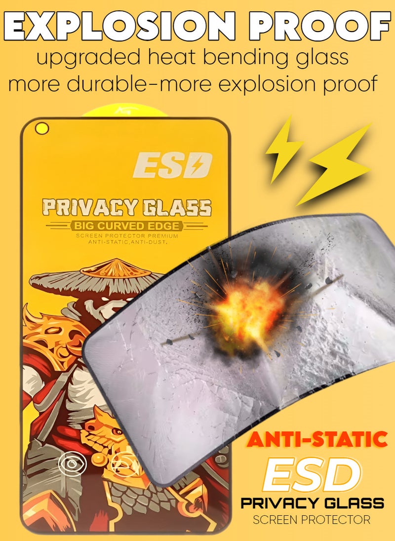 ESD 3 Pieces Tempered Dustproof Privacy Glass Screen Protector Compatible For Samsung Galaxy M11 - Image 4