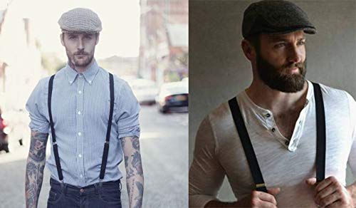 CLOTHERA Suspender and Bow Tie Set with Flat cap for Men (Black) - Image 5