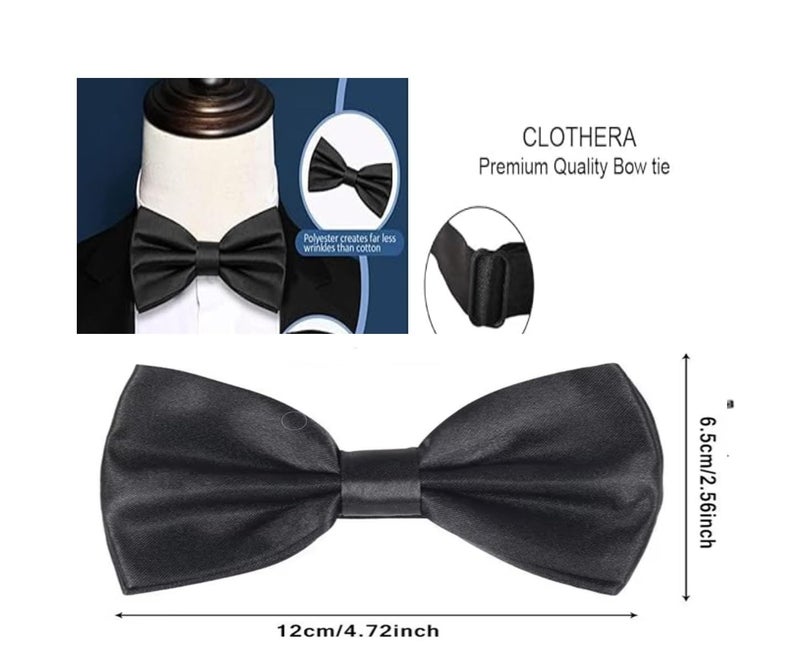 CLOTHERA Suspender and Bow Tie Set with Flat cap for Men (Black) - Image 2