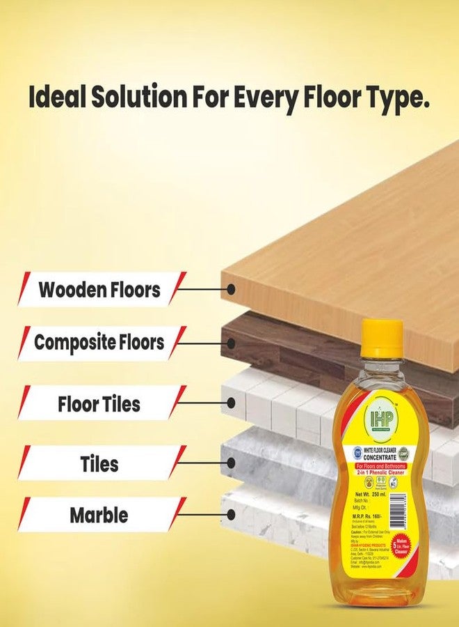 IHP White Floor Cleaner Phenyl Concentrate for Cleaning & Mopping of Floors, Tiles & Washrooms | Makes 5 Liter White Floor Cleaner on Dilution With Water | Clean & Disinfects Floors (Combo Of 2) - Image 3