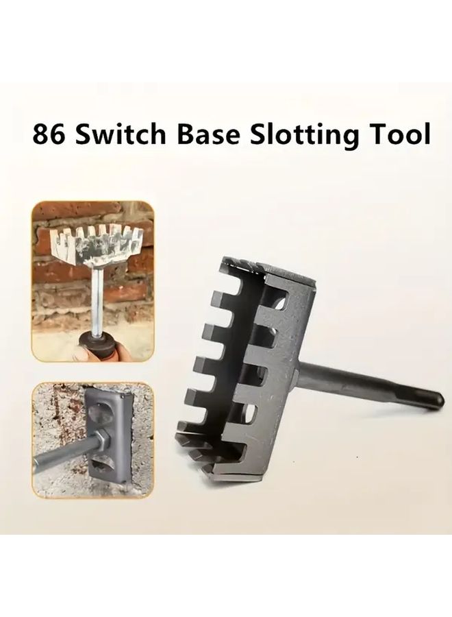 Type 86 Base Box Square Hole Punch Tool Carbon Steel Blade Non Slip Grip Dual Use Electrician Installation Home Repair - Image 5