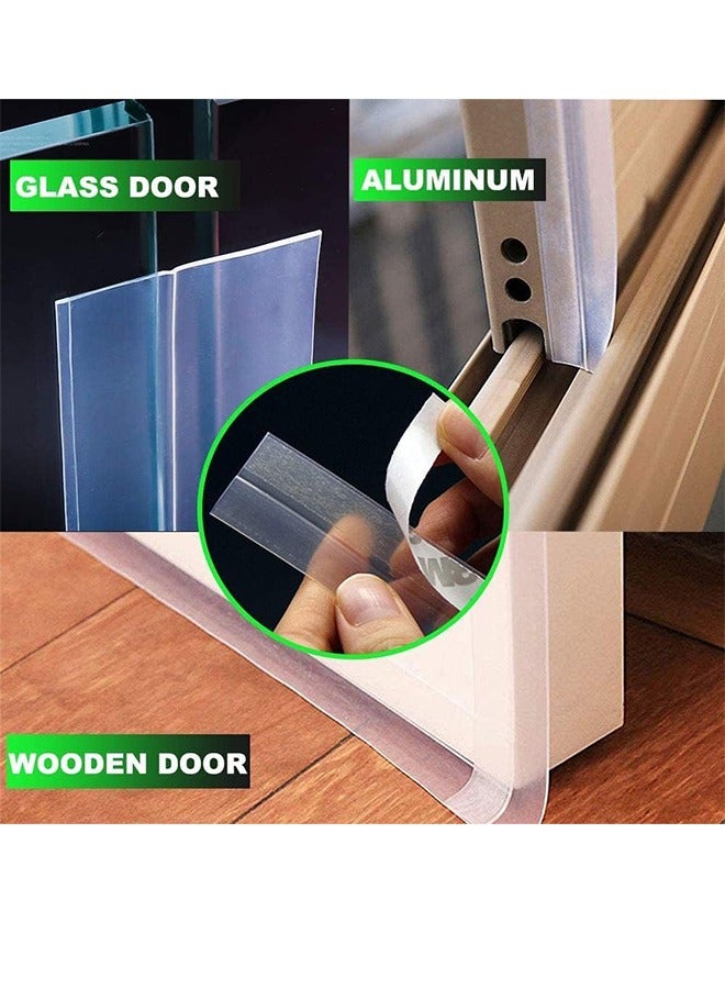 3M Weather Strip Door Seal, Door Strip Bottom For Door Silicone Seal Sticker Adhesive For Door And Window Gap Anti-Collision Silicone 5m/16ft (35mm, Transparent)  - Image 5