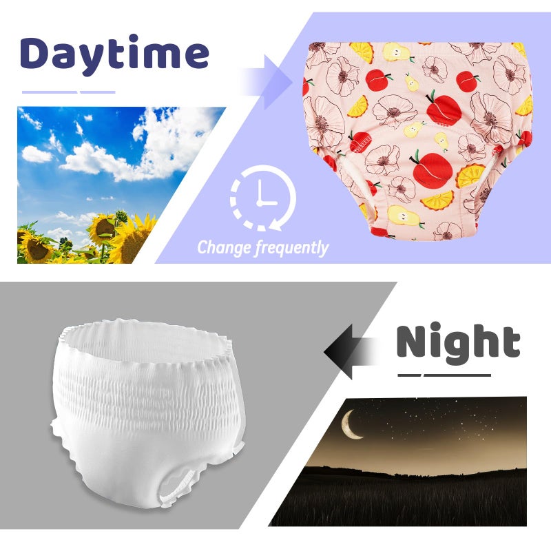 Max Shape 5 Pack Potty Training Underwear for Girls, Reusable Cotton Underwer, Baby and Toddler Girls Toilet Training Pants (US, Age, 3 Years, Orange) - Image 5