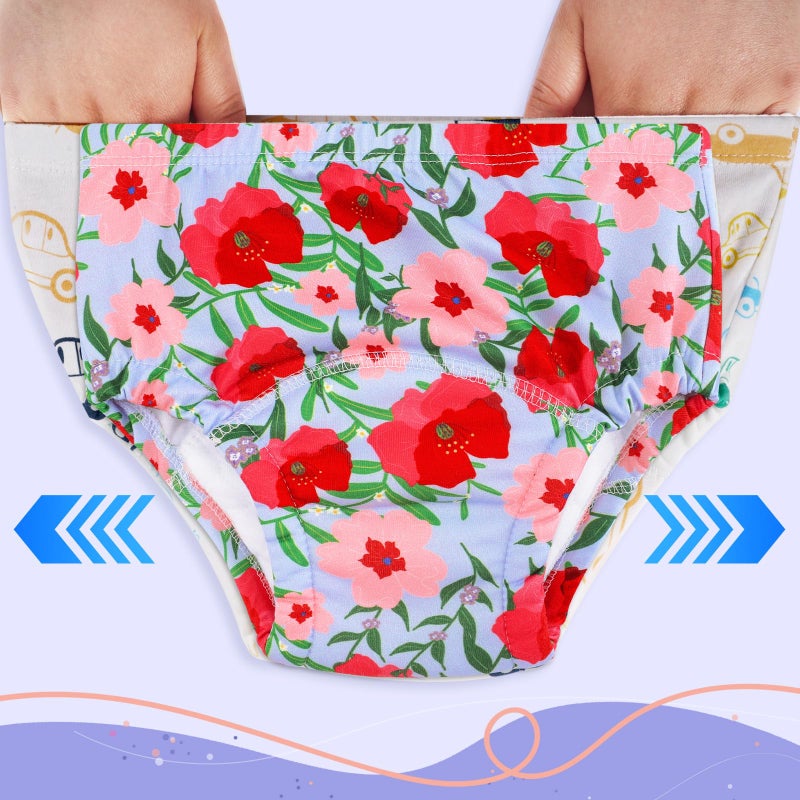 Max Shape 5 Pack Potty Training Underwear for Girls, Reusable Cotton Underwer, Baby and Toddler Girls Toilet Training Pants (US, Age, 3 Years, Orange) - Image 4