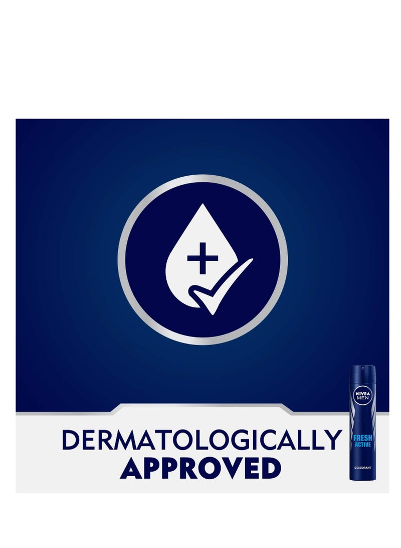 Nivea MEN Antiperspirant Spray Fresh Active Fresh Scent 150ml - Image 3