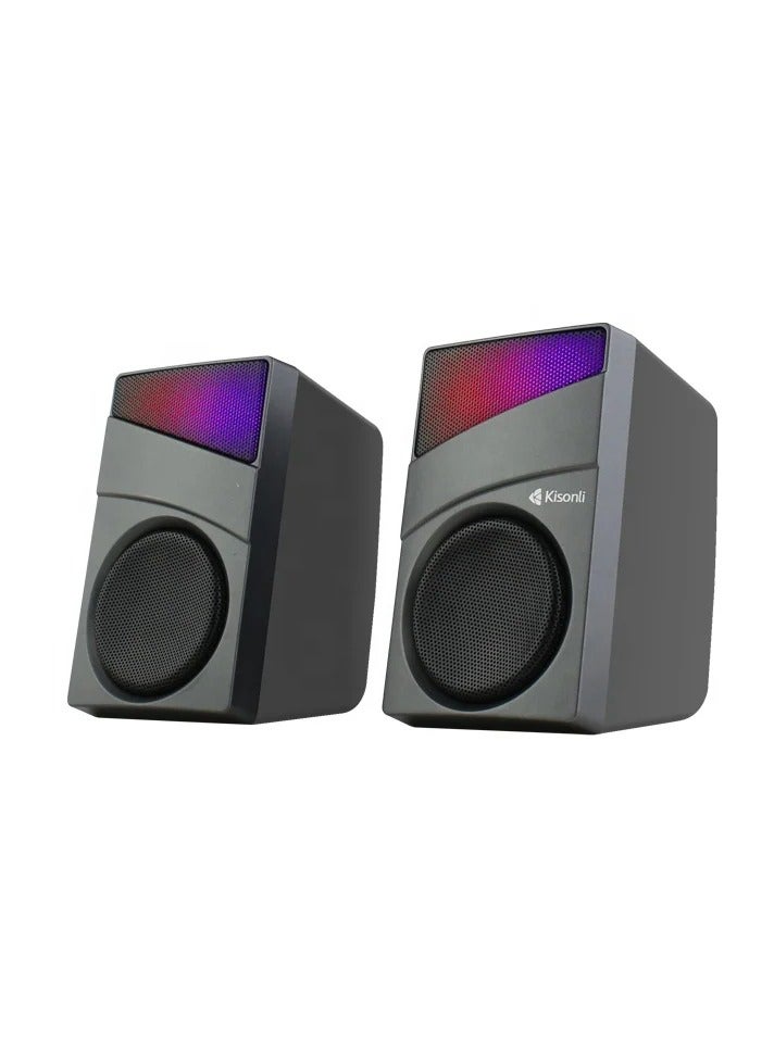 Kisonli X35 Wired USB Speaker – Powerful Stereo Sound with Modern Compact Design - Image 1