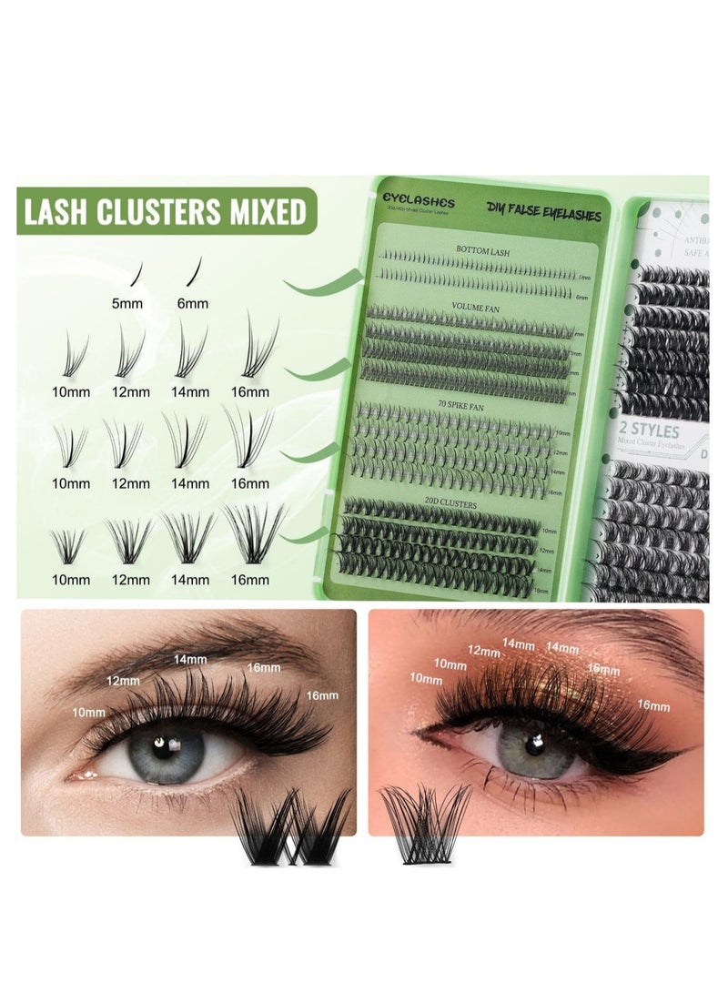LashesMD DIY Eyelash Extension Kit Lash Clusters Kit Individual Cluster Lashes with Waterproof Lash Bond and Seal and Tweezers D Curl Lash Kit - Image 4
