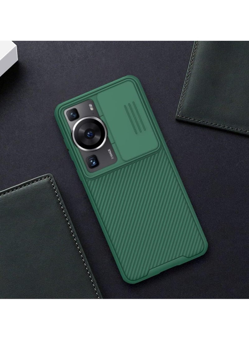 Nillkin Compatible with Huawei P60 Pro/ P60 Case with Slide Case Camera Lens Protector Phone Case Non-Slip Slim Protective Case Cover for Huawei p60 pro 5g 6.67 inch 2023 (Green) - Image 2