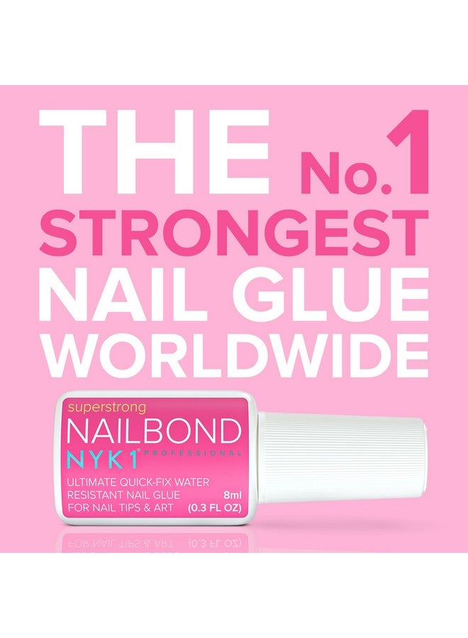 ان واي كي 1 غراء أظافر فائق القوة للأظافر الصناعية، أطراف الأظافر، والأظافر الأكريليك (8 مل) غراء أظافر NYK1 Nail Bond Brush On Nail Glue للأظافر الصناعية، غراء أظافر يدوم طويلاً للأظافر الأكريليكية، أطراف الأظافر الصناعية، غراء أظافر - Image 4