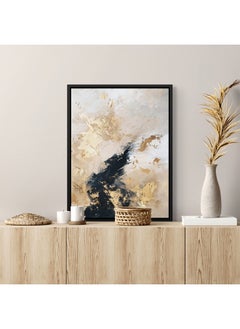 Art Decor Art Decor Framed Canvas Wall Art of Gold Abstract Art Modern Artwork with Gold Accents 2-Way Print Wall Decor for Living Room Bedroom Office and Gifting  - Image 2