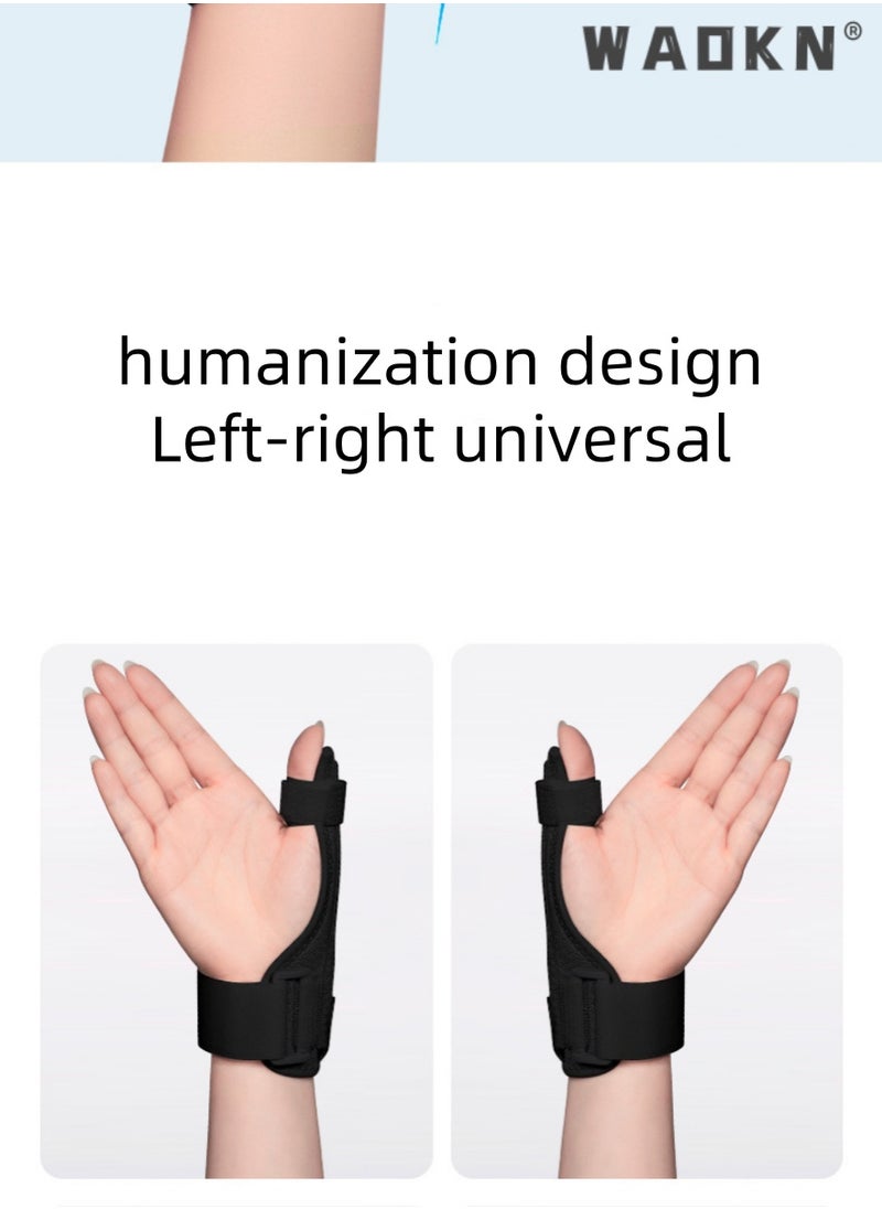 WAOKN - Thumb Splint Support Brace for Hand Reversible Thumb Wrist Stabilizer Compression Splint Wrist Protector and Thumb Fracture Fixation Splint Wrist Sprain Protective Gear(Left-Right Universal) - Image 1