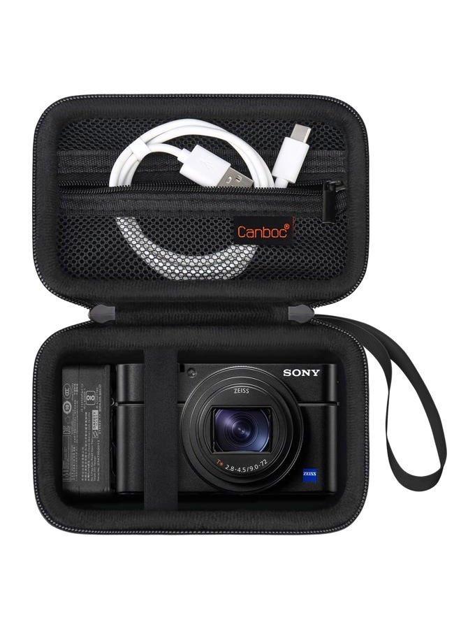 Canboc Carrying Case for Sony RX100 VII/ RX100 VI/ RX100 V/ RX100 IV/ RX100 III Compact Digital Camera, Point and Shoot Vlogging Camera Bag, Zipper Mesh Pocket fits USB Cable, Batteries, Black - Image 1