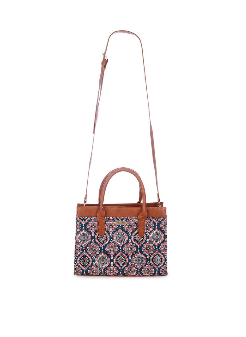Priyaasi Ethnic Motif Printed Structured Handheld Bag  - Image 2