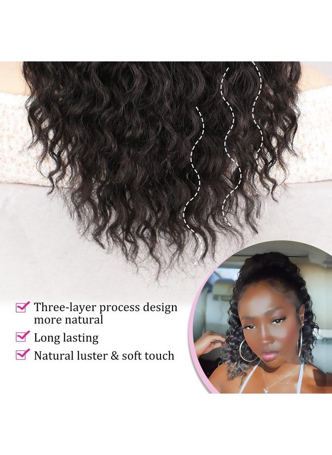 QGZ - Gz Afro Curly Ponytail Extension Long Black Brown Drawstring Ponytail For Black Women Synthetic 18 Inch Fluffy Hairpiece For Daily Use - Image 1