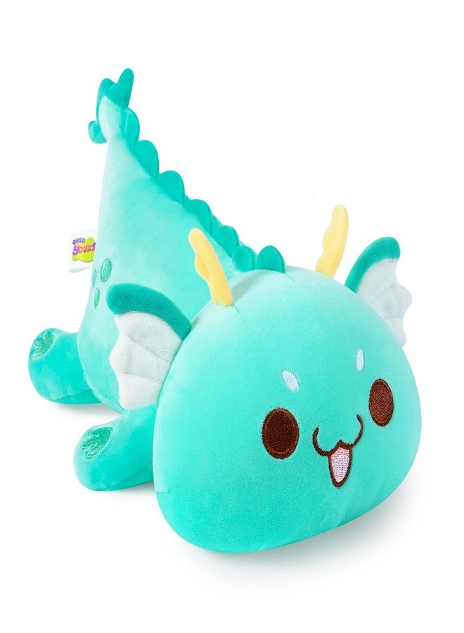 Onsoyours Chubby Dragon Stuffed Animal Adorable Plushies Soft Huggable Plush Pillow Kawaii Cute Dragon Plushie Toy for Kids (Cyan Dragon, 10") - Image 1