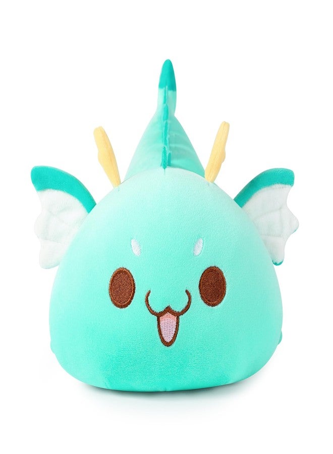 Onsoyours Chubby Dragon Stuffed Animal Adorable Plushies Soft Huggable Plush Pillow Kawaii Cute Dragon Plushie Toy for Kids (Cyan Dragon, 10") - Image 2