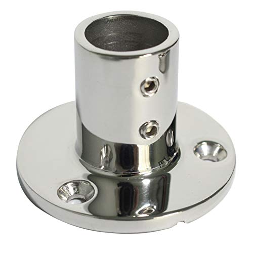NRC&XRC Heavy Dudy 316SS Marine Boat Hand Rail Fittings 90 Degree Round Base for 1''OD Tube - Image 1