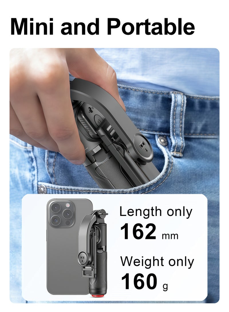 حامل ثلاثي القوائم للتصوير الفوتوغرافي قابل للنشر تلقائيًا، عصا سيلفي صغيرة تلسكوبية من سبائك الألومنيوم، تدور 360 درجة، جهاز تحكم عن بعد بتقنية البلوتوث - Image 4