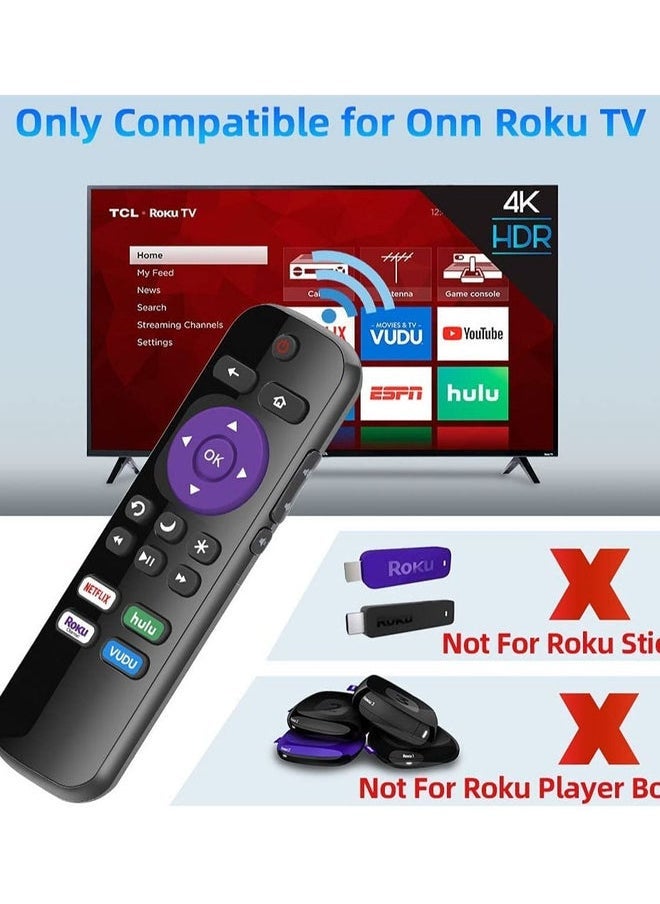 Raxoom Replacement Remote Control Compatible for All Onn Roku Smart TV, Universal for Onn Roku TV Remote, Onn 24” 32” 40” 43” 50” 55” 58” 65” 70” - Image 3