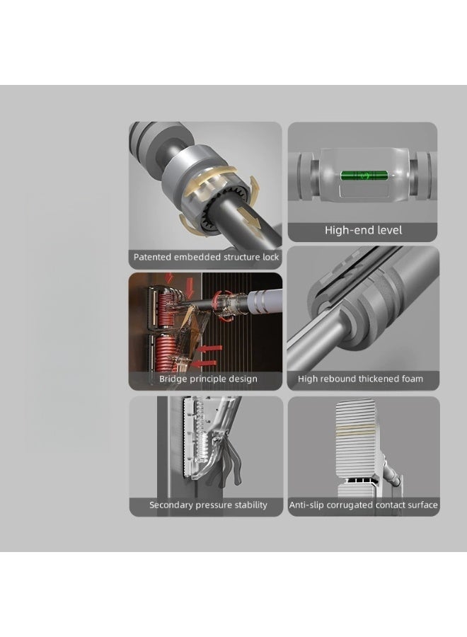 Doorway Pull up Bar, No-Screw Adjustable Chin Up Bar for Door Frame Over the Door Pull Up Bar for Doorway Home Gym Strength Training Bar Horizontal Bar for Exercise - Image 4