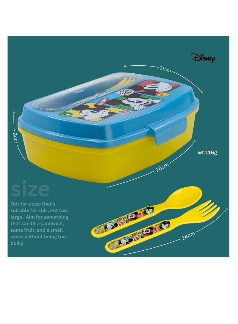 STOR FUNNY SANDWICH BOX WITHCUTLERY MICKEY MOUSE FUN-TASTIC - Image 4