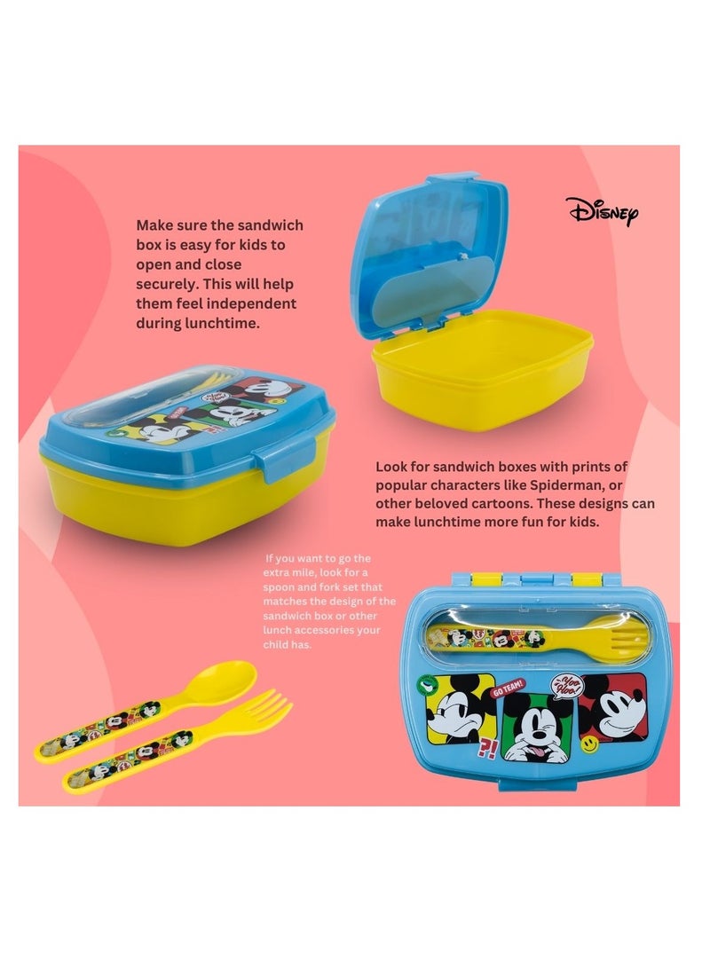 STOR FUNNY SANDWICH BOX WITHCUTLERY MICKEY MOUSE FUN-TASTIC - Image 5