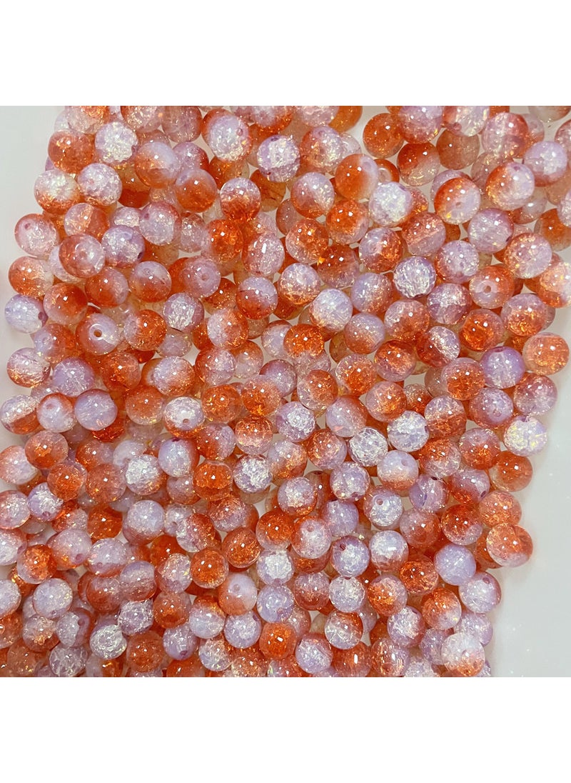 Generic - 10mm Agate Bead Charms DIY Jewelry Accessories Tangerine - Image 1