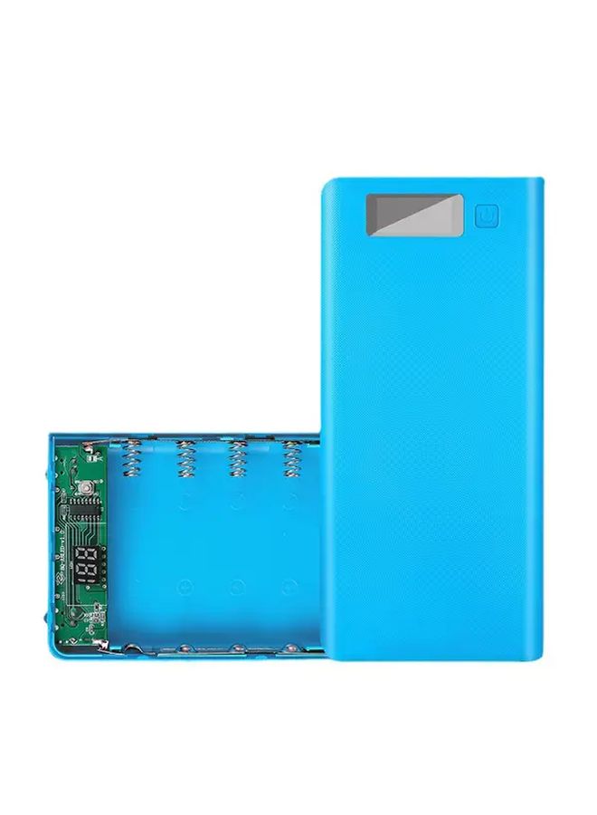 صندوق شاحن بطارية 18650 ذو 8 فتحات باللون الأسود مع منفذي USB مزدوجين وغطاء شفاف - Image 5