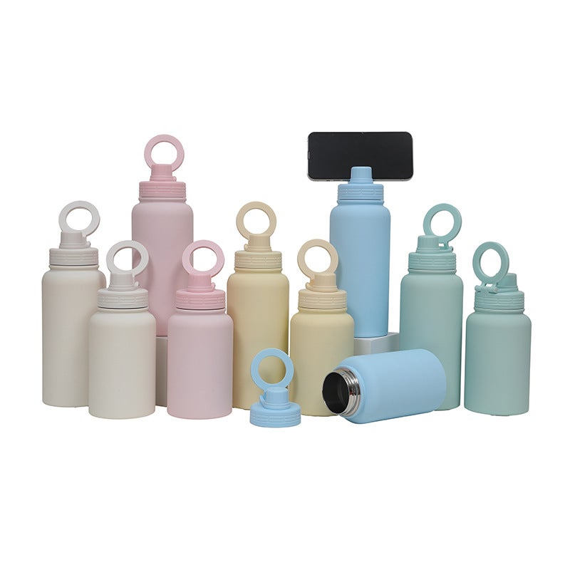 Stainless Steel Thermos Cup Space Flask Magnetic Phone Holder Lid Outdoor Sports Water Bottle Cup Sealed Gift Box - Image 2