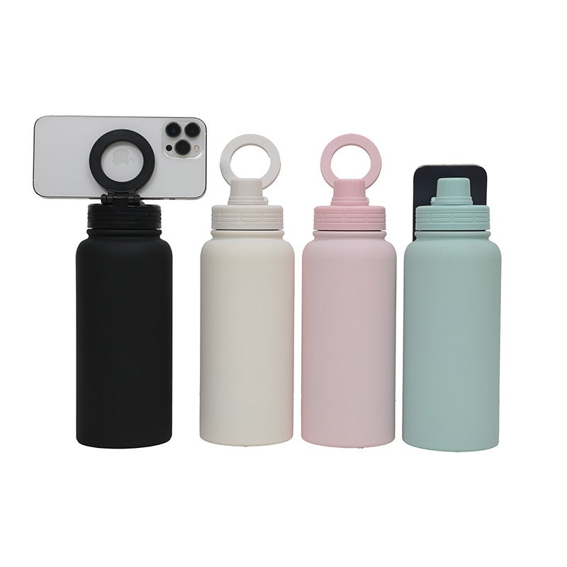 Stainless Steel Thermos Cup Space Flask Magnetic Phone Holder Lid Outdoor Sports Water Bottle Cup Sealed Gift Box - Image 5
