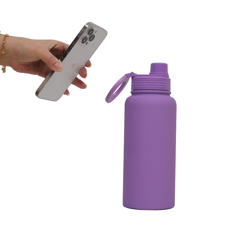 Stainless Steel Thermos Cup Space Flask Magnetic Phone Holder Lid Outdoor Sports Water Bottle Cup Sealed Gift Box - Image 4
