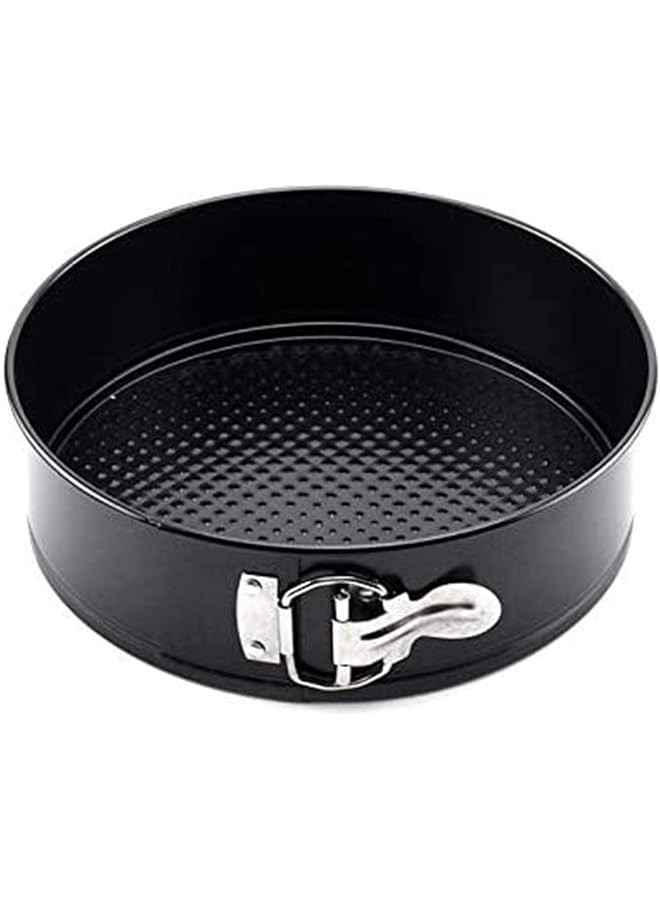 S-TOP Round Cake Pan, (1 Pcs) Spring form Pan Pie Mold Bakeware Non stick, 24 cm(Black) - Image 1