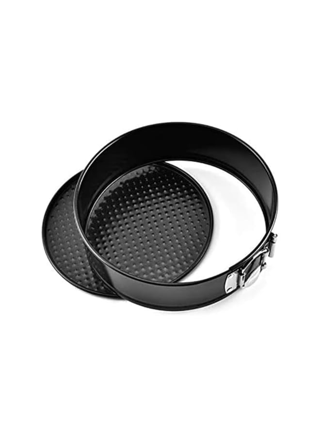 S-TOP Round Cake Pan, (1 Pcs) Spring form Pan Pie Mold Bakeware Non stick, 24 cm(Black) - Image 2