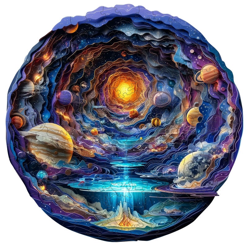 AEEKDOOK Wooden Puzzles for Adults Colorful Space Wood Puzzles Adult Unique Animal Shape Wooden Jigsaw Puzzles for Adults Birthday Gifts for Puzzle Lovers Family 114 113in200 Pieces - Image 3